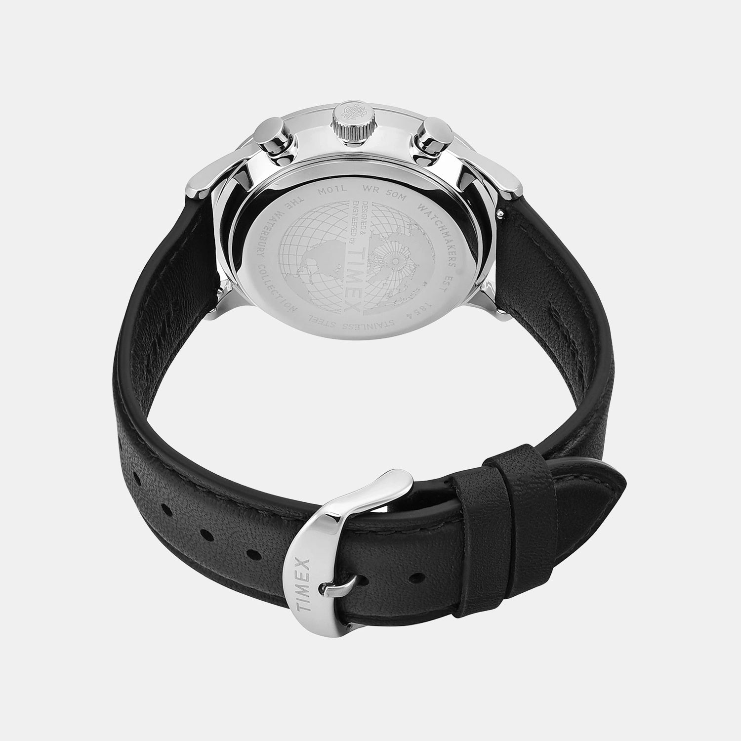 Waterbury Men Quartz White Dial Chronograph Leather Watch TWEG26600