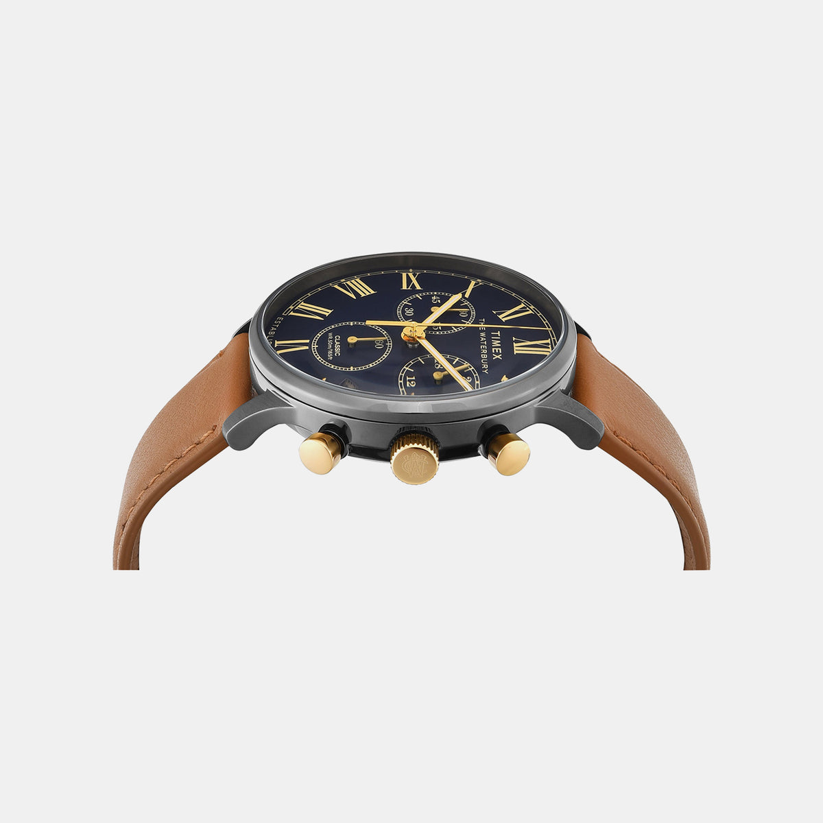 Waterbury Men Quartz Blue Dial Multi-Function Leather Watch TWEG26601