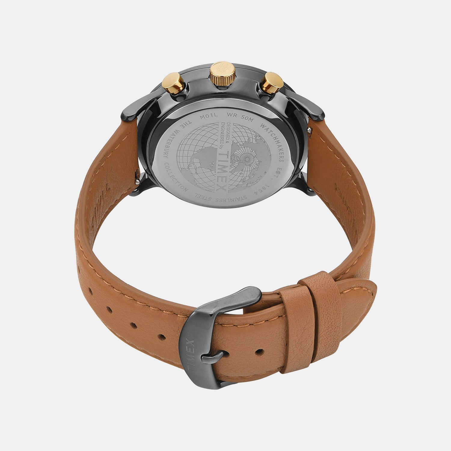 Waterbury Men Quartz Blue Dial Chronograph Leather Watch TWEG26601