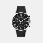 Waterbury Men Quartz Black Dial Chronograph Leather Watch TWEG26602