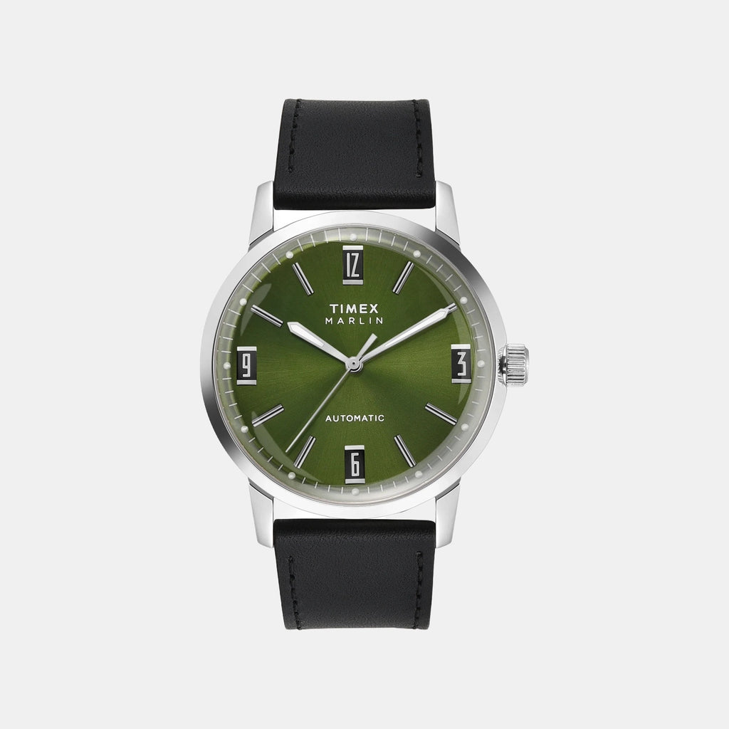 Marlin Men Automatic Green Dial Analog Leather Watch TWEG26700