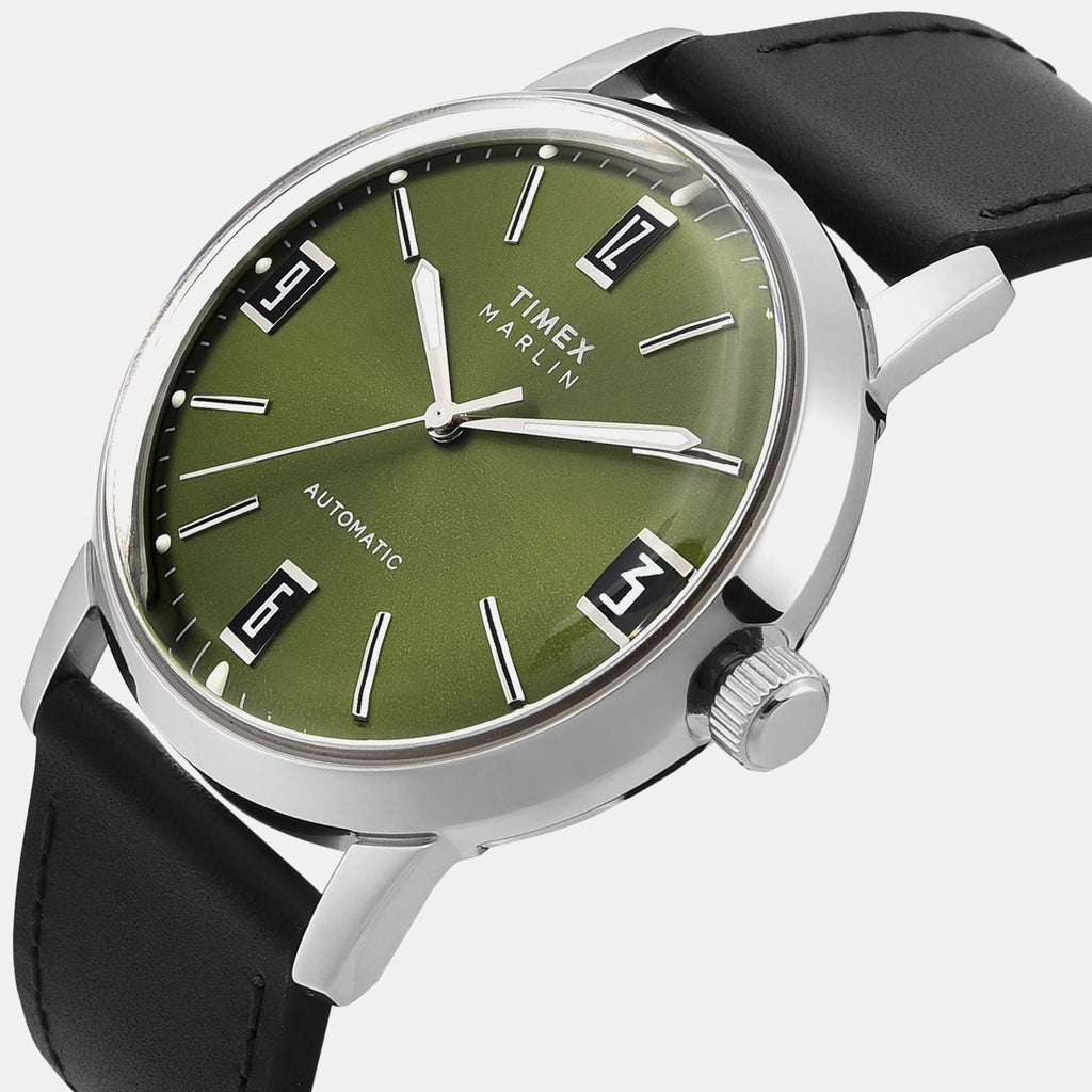 Marlin Men Automatic Green Dial Analog Leather Watch TWEG26700