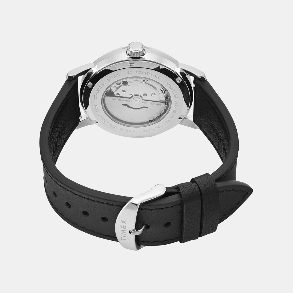 Marlin Men Automatic Green Dial Analog Leather Watch TWEG26700