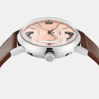 Marlin Men Automatic Rose Gold Dial Analog Leather Watch TWEG26701