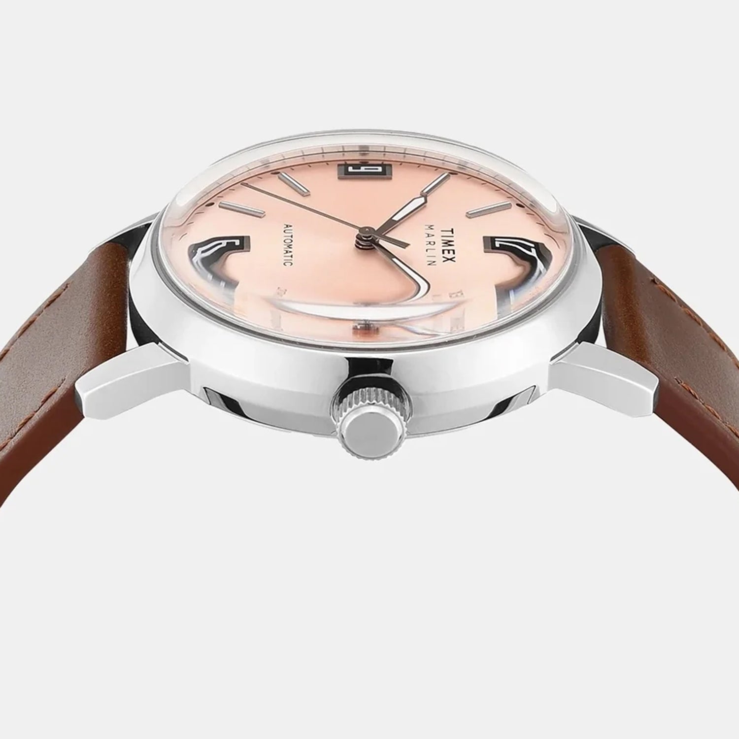 Marlin Men Automatic Rose Gold Dial Analog Leather Watch TWEG26701