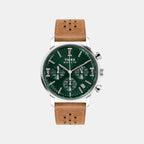 Marlin Men Quartz Green Dial Chronograph Leather Watch TWEG26702