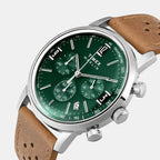 Marlin Men Quartz Grren Dial Chronograph Leather Watch TWEG26702