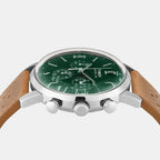 Marlin Men Quartz Grren Dial Chronograph Leather Watch TWEG26702