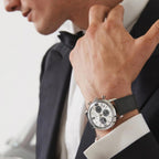 Marlin Men Quartz Silver Dial Chronograph Leather Watch TWEG26703