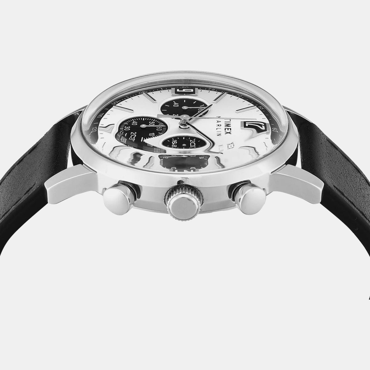 Marlin Men Quartz Silver Dial Multi-Function Leather Watch TWEG26703
