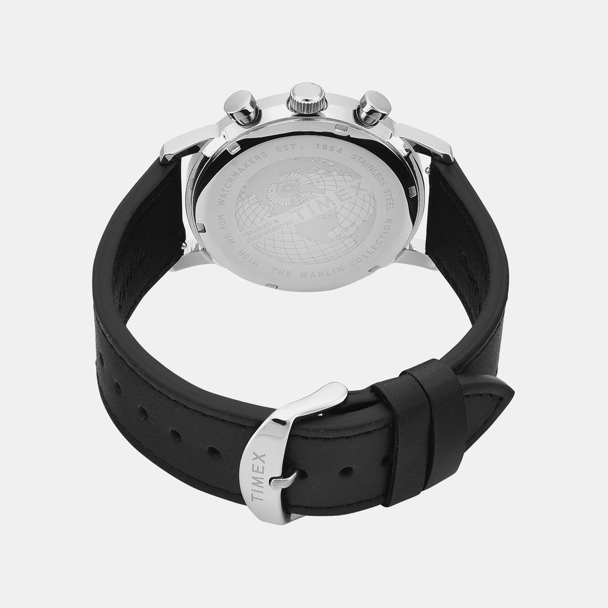 Marlin Men Quartz Silver Dial Multi-Function Leather Watch TWEG26703