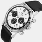 Marlin Men Quartz Silver Dial Chronograph Leather Watch TWEG26703
