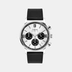 Marlin Men Quartz Silver Dial Chronograph Leather Watch TWEG26703