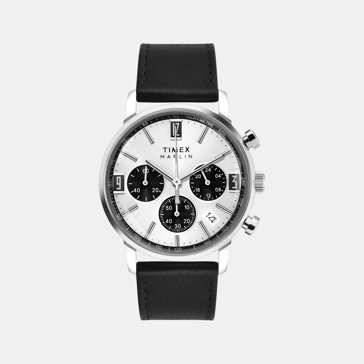 Marlin Men Quartz Silver Dial Multi-Function Leather Watch TWEG26703