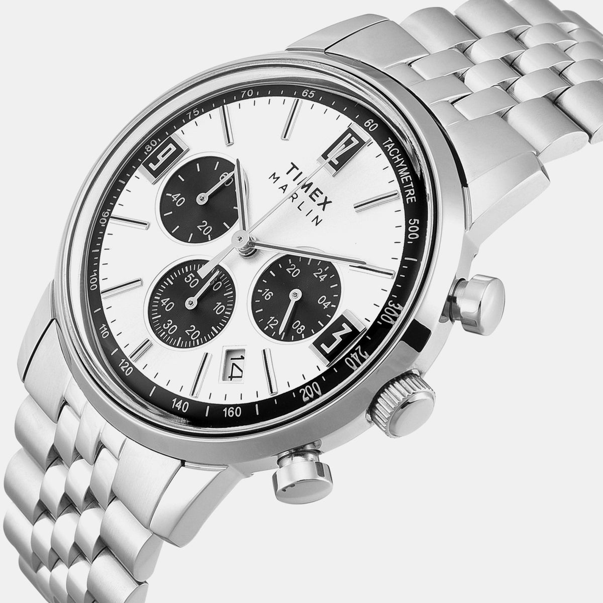 Marlin Men Quartz Silver Dial Multi-Function Stainless Steel Watch TWEG26704