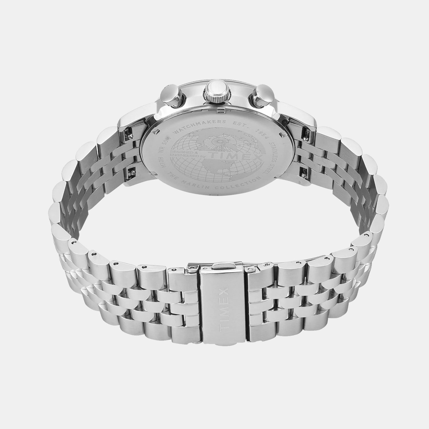 Men Quartz Silver Dial Chronograph Stainless Steel Watch TWEG26704