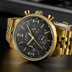 Marlin Men Quartz Black Dial Chronograph Stainless Steel Watch TWEG26706