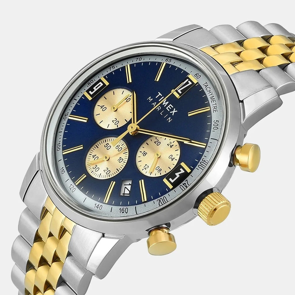 Marlin Men Quartz Blue Dial Chronograph Stainless Steel Watch TWEG26708