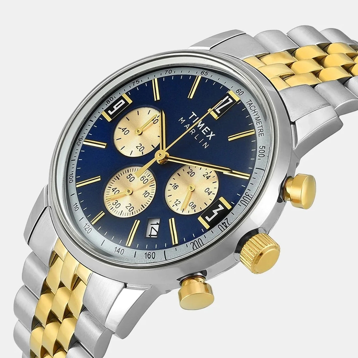 Marlin Men Quartz Blue Dial Multi-Function Stainless Steel Watch TWEG26708