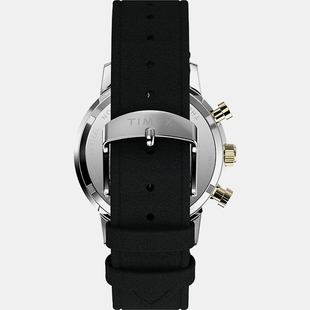 Marlin Men Quartz Champagne Dial Chronograph Leather Watch TWEG26709