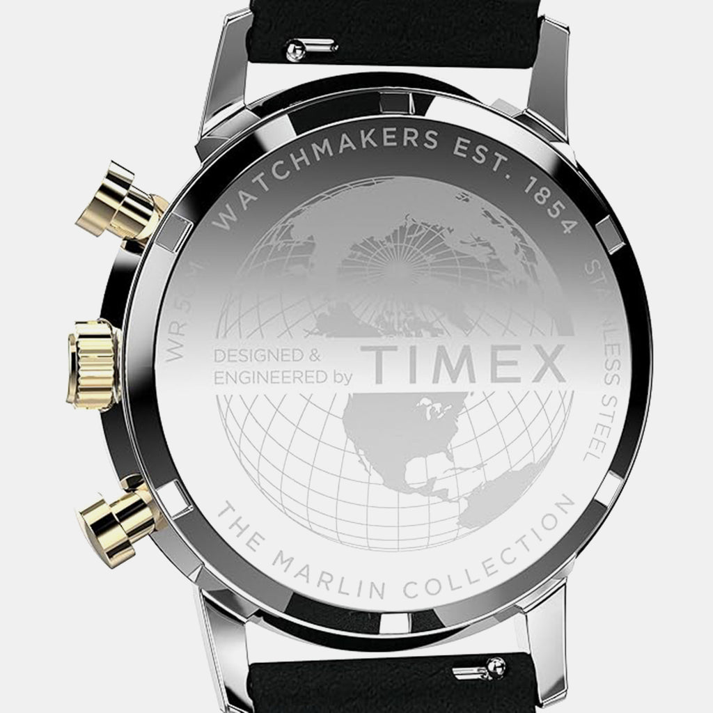 Marlin Men Quartz Champagne Dial Chronograph Leather Watch TWEG26709