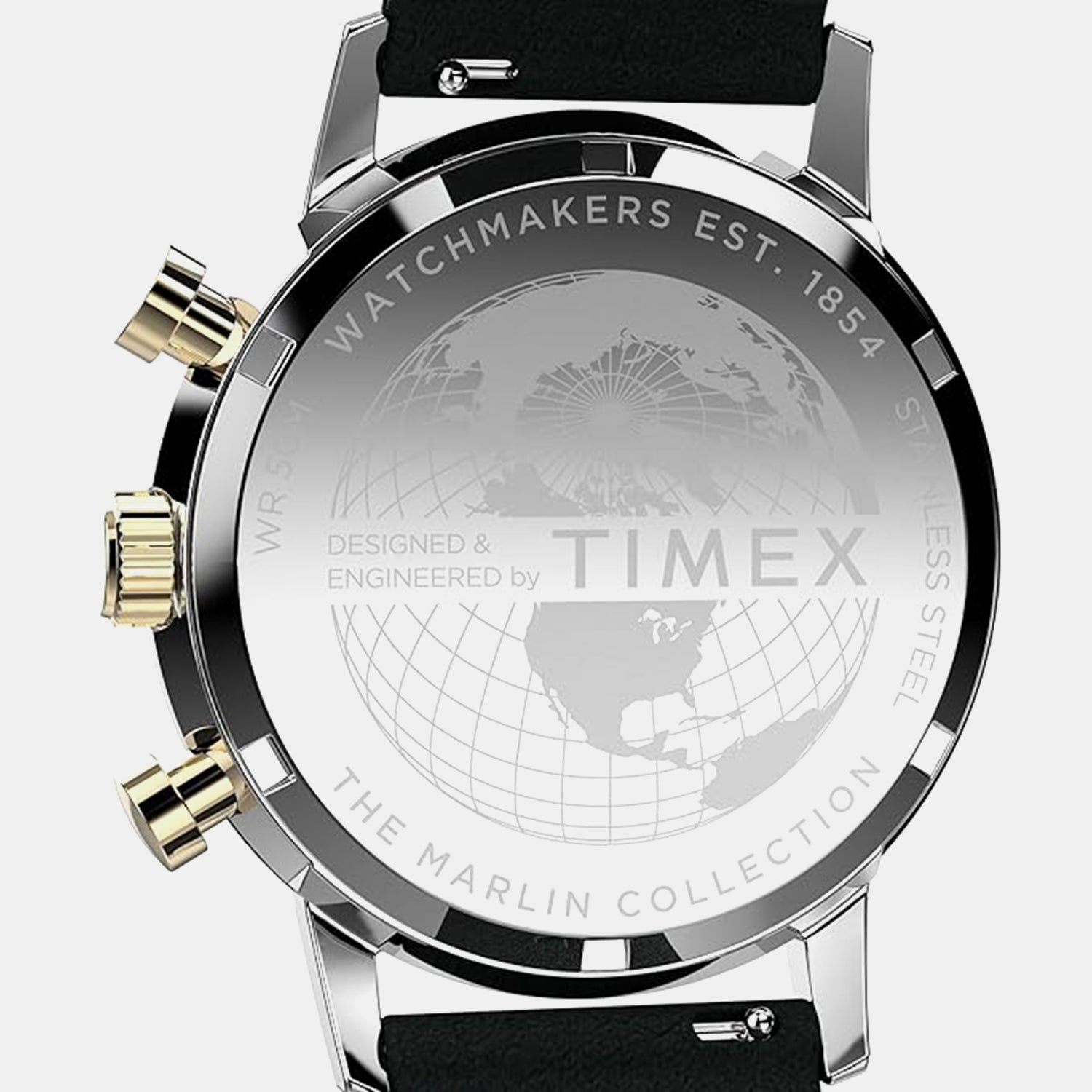 Marlin Men Quartz Champagne Dial Chronograph Leather Watch TWEG26709