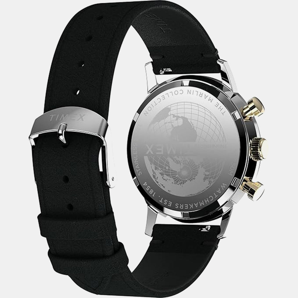 Marlin Men Quartz Champagne Dial Chronograph Leather Watch TWEG26709