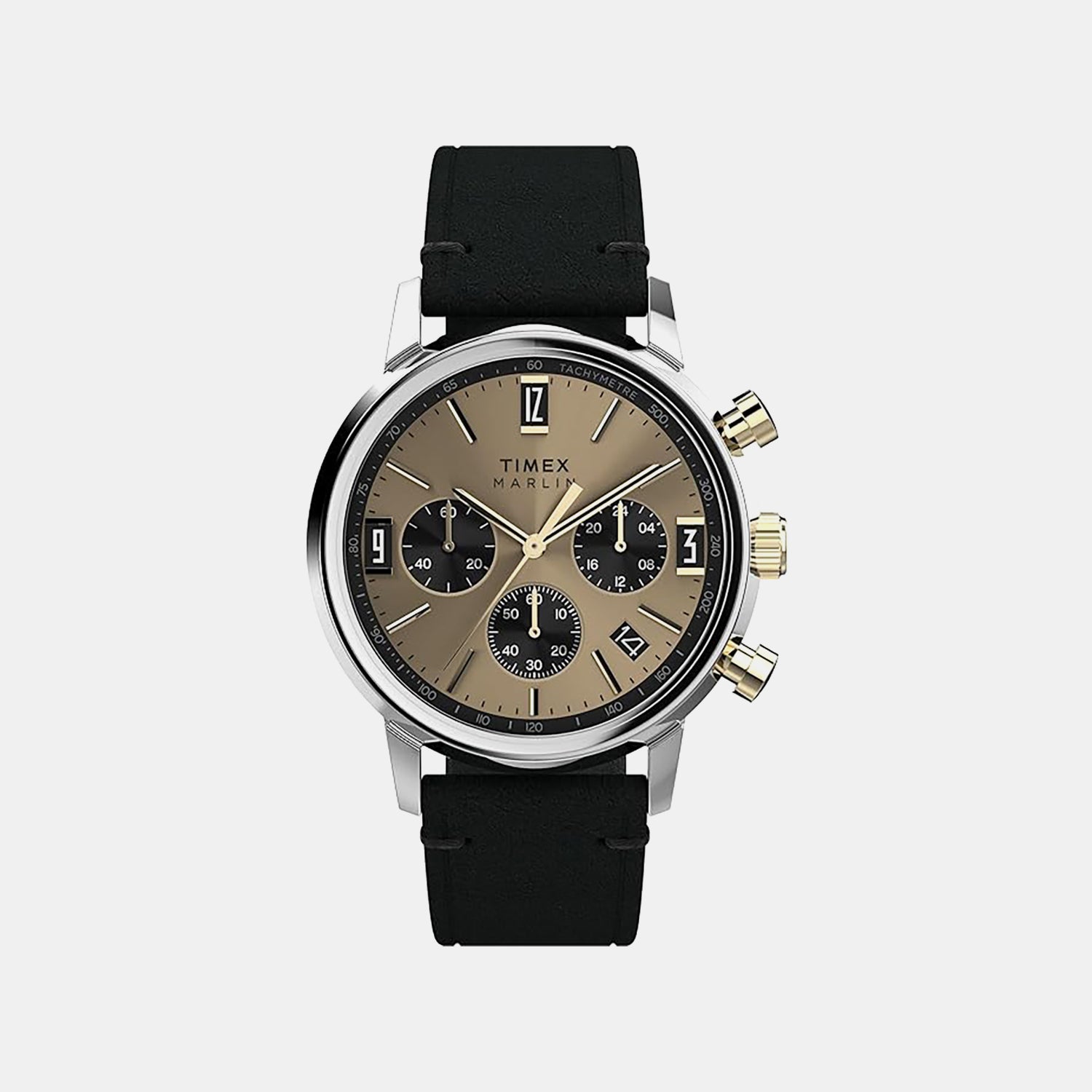 Marlin Men Quartz Champagne Dial Chronograph Leather Watch TWEG26709