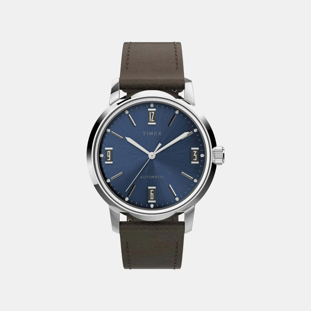 Marlin Men Automatic Blue Dial Analog Leather Watch TWEG26710
