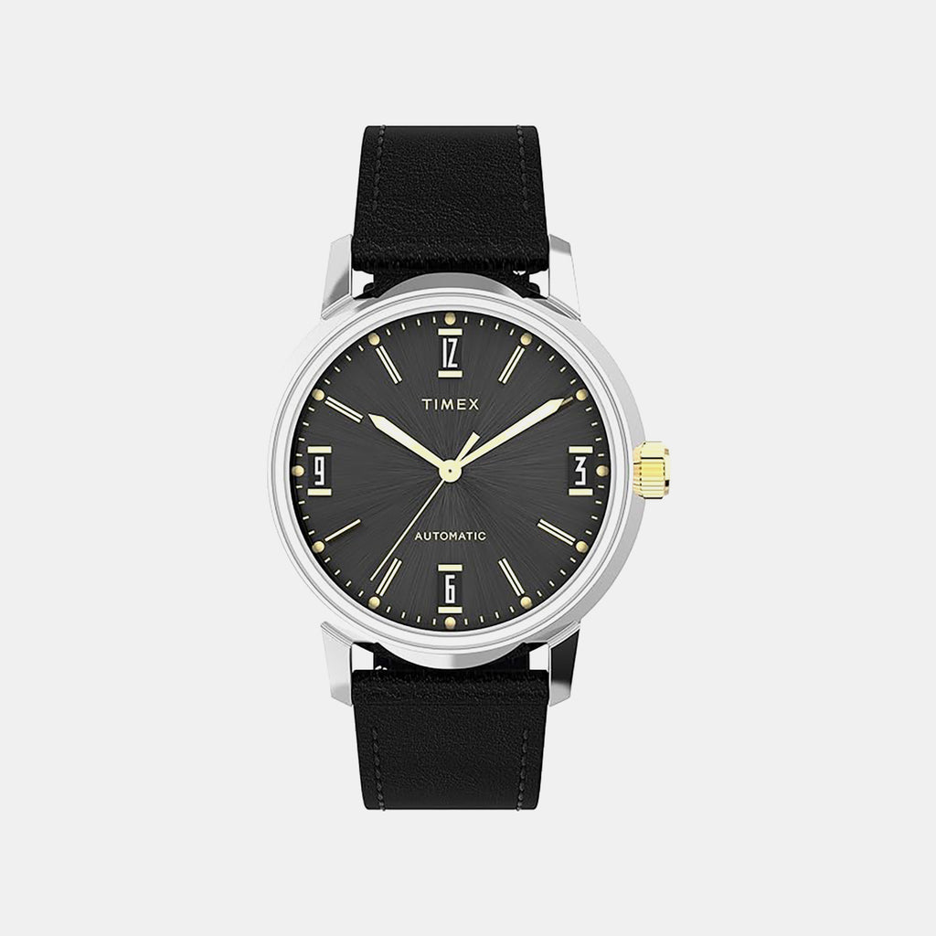 Marlin Men Automatic Black Dial Analog Leather Watch TWEG26711