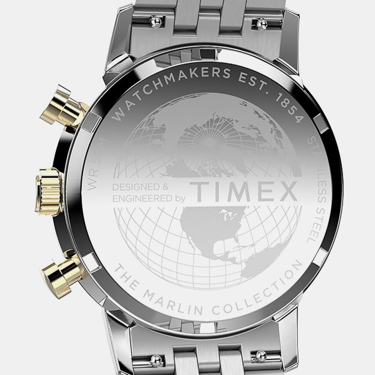 Marlin Men Quartz Champagne Dial Chronograph Stainless Steel Watch TWEG26713