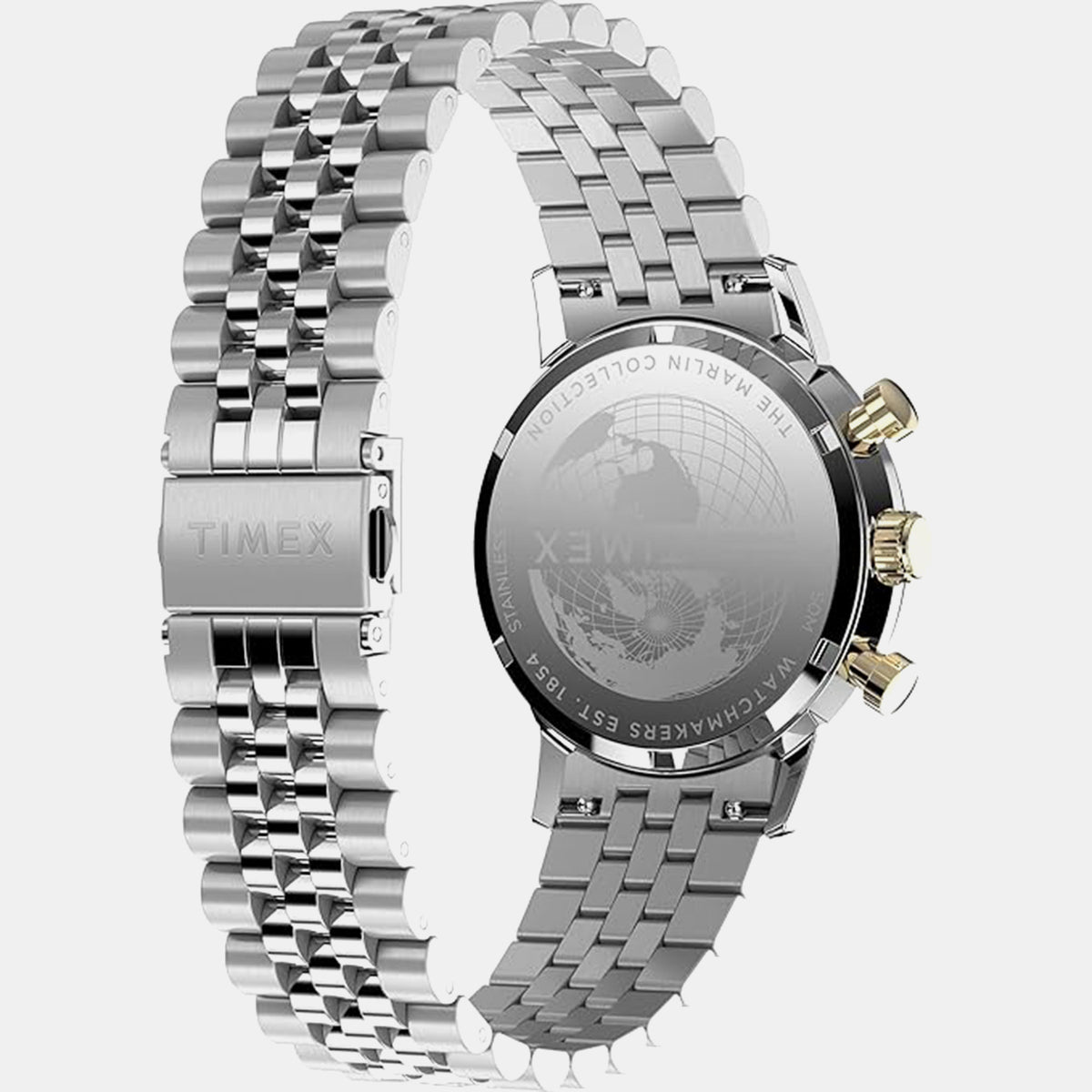 Marlin Men Quartz Champagne Dial Chronograph Stainless Steel Watch TWEG26713