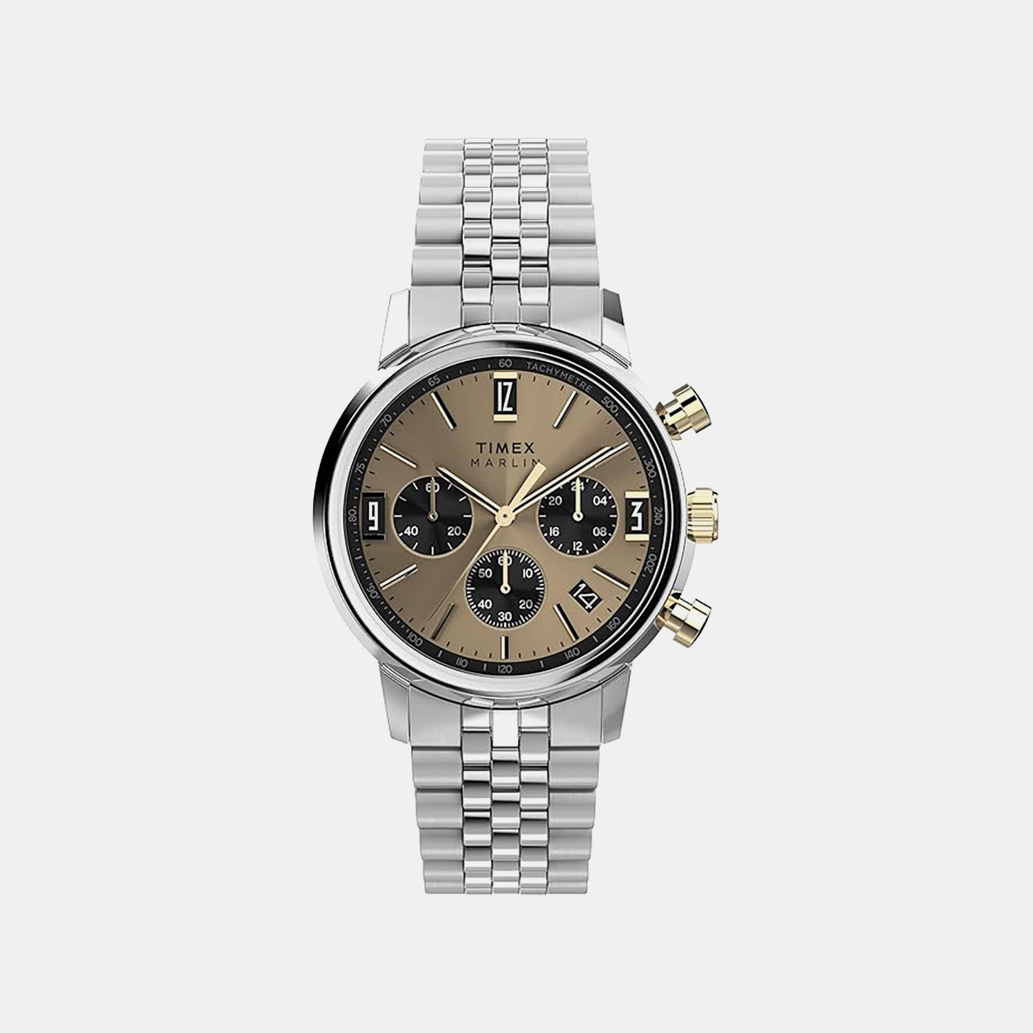 Marlin Men Quartz Champagne Dial Chronograph Stainless Steel Watch TWEG26713