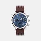 Marlin Men Quartz Blue Dial Chronograph Leather Watch TWEG26714