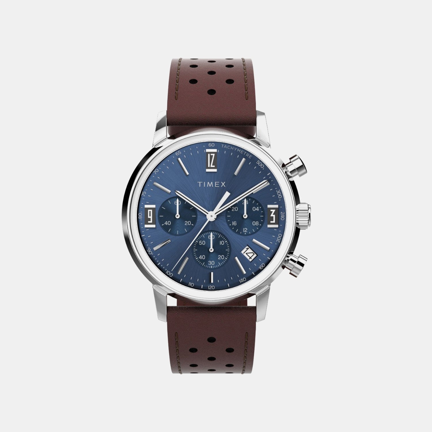 Marlin Men Quartz Blue Dial Chronograph Leather Watch TWEG26714