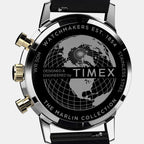 Marlin Men Quartz Black Dial Chronograph Leather Watch TWEG26715