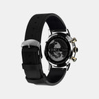 Marlin Men Quartz Black Dial Chronograph Leather Watch TWEG26715