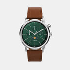 Marlin Men Quartz Green Dial Multi-Function Leather Watch TWEG26800