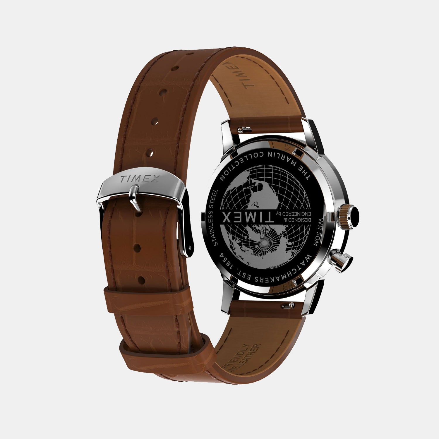 Marlin Men Quartz Green Dial Multi-Function Leather Watch TWEG26800