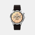 Marlin Men Quartz Rose Gold Dial Multi-Function Leather Watch TWEG26801