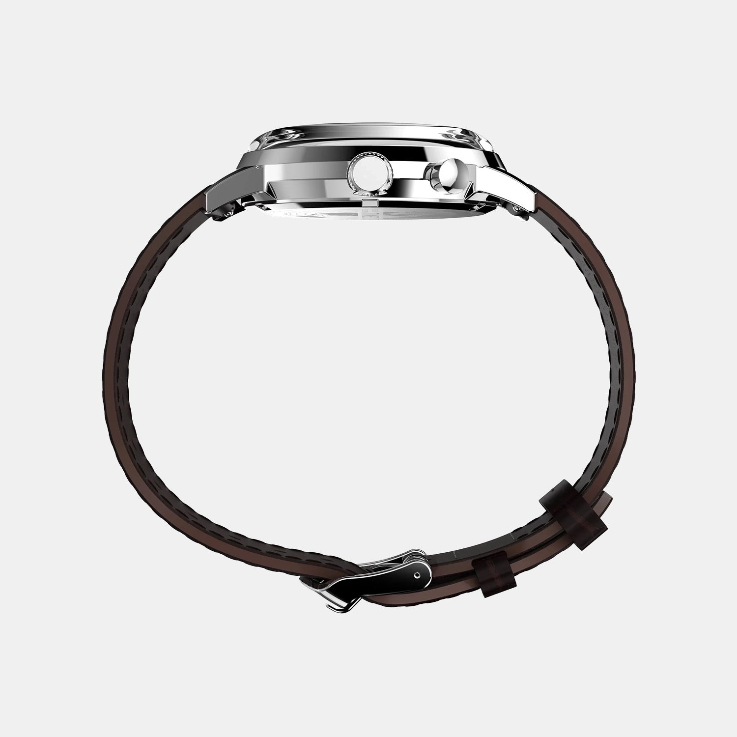 Marlin Men Quartz Rose Gold Dial Multi-Function Leather Watch TWEG26801