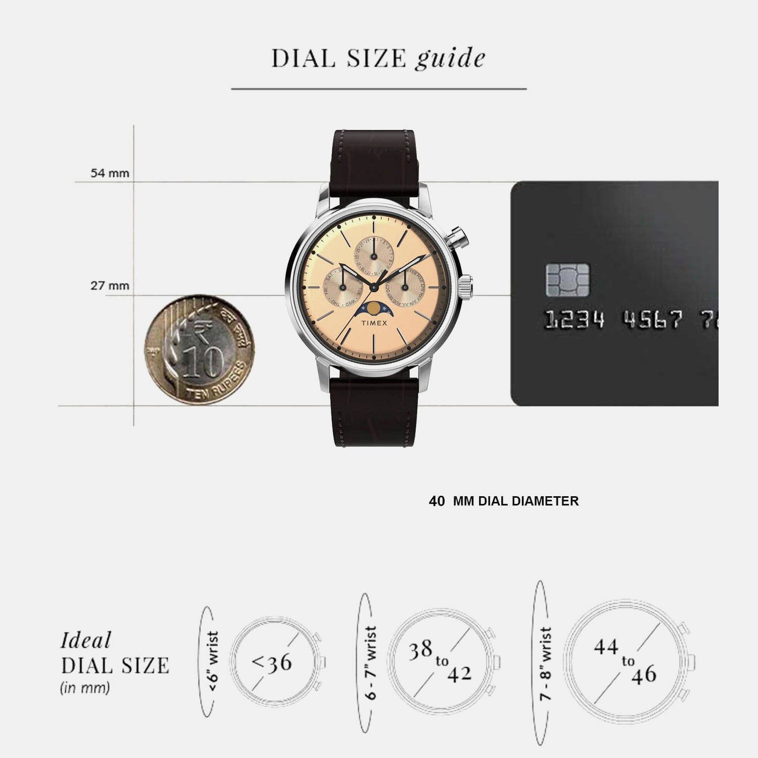 Marlin Men Quartz Dial Multi-Function Leather Watch TWEG26801