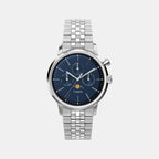 Marlin Men Quartz Blue Dial Multi-Function Stainless Steel Watch TWEG26802