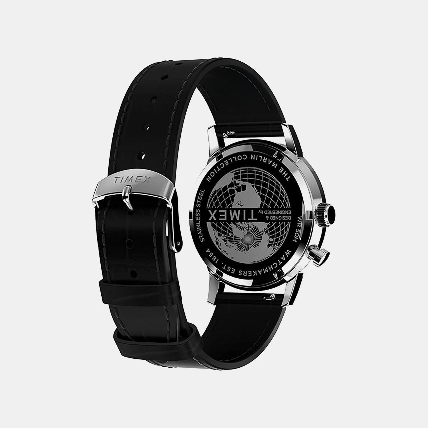 Marlin Men Quartz Blue Dial Chronograph Leather Watch TWEG26803