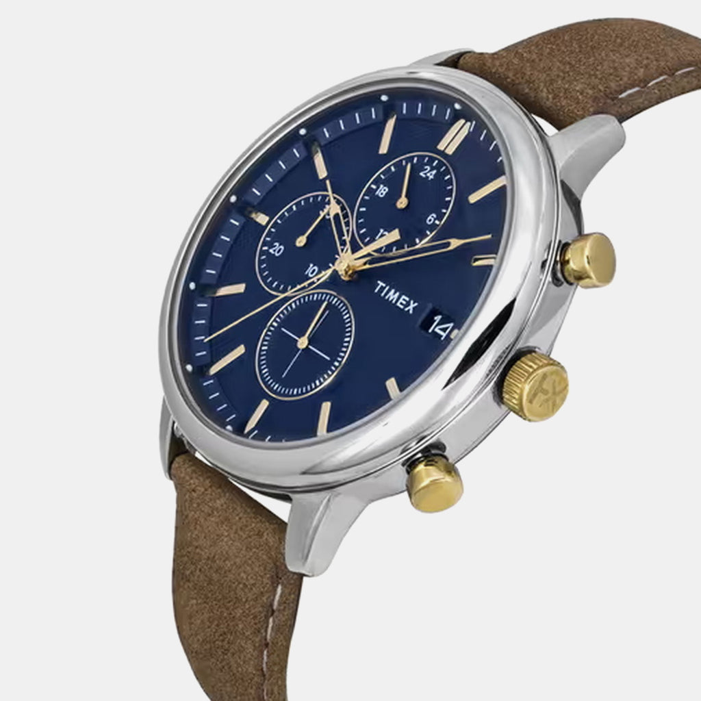 Chicago Men Quartz Dial Chronograph Leather Watch TWEG26904