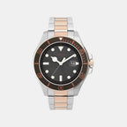 Men Quartz Black Dial Analog Stainless Steel Watch TWEG27002