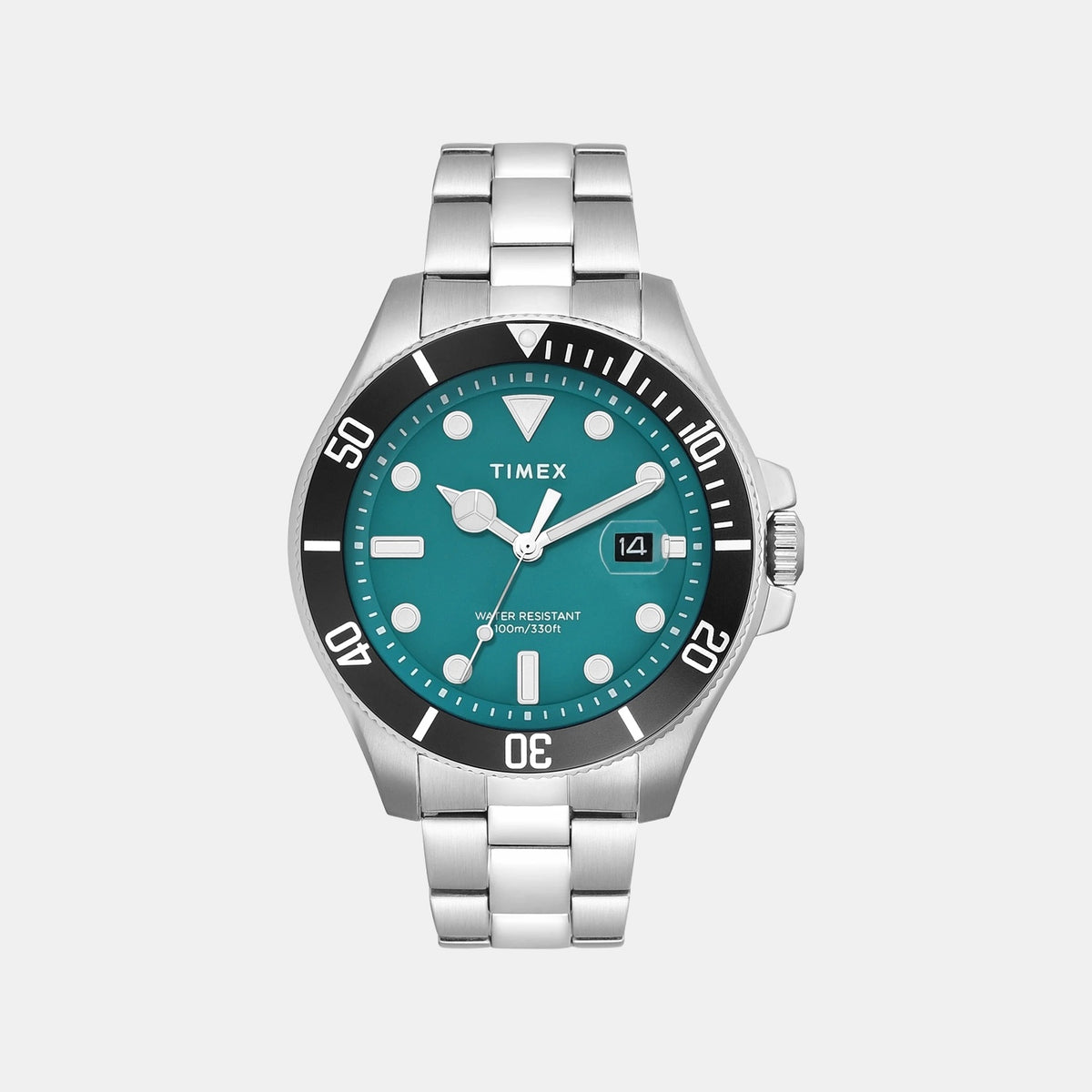 Harborside Men Quartz Green Dial Analog Stainless Steel Watch TWEG27003