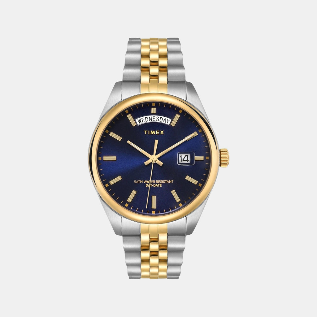 Men Quartz Blue Dial Analog Stainless Steel Watch TWEG27100