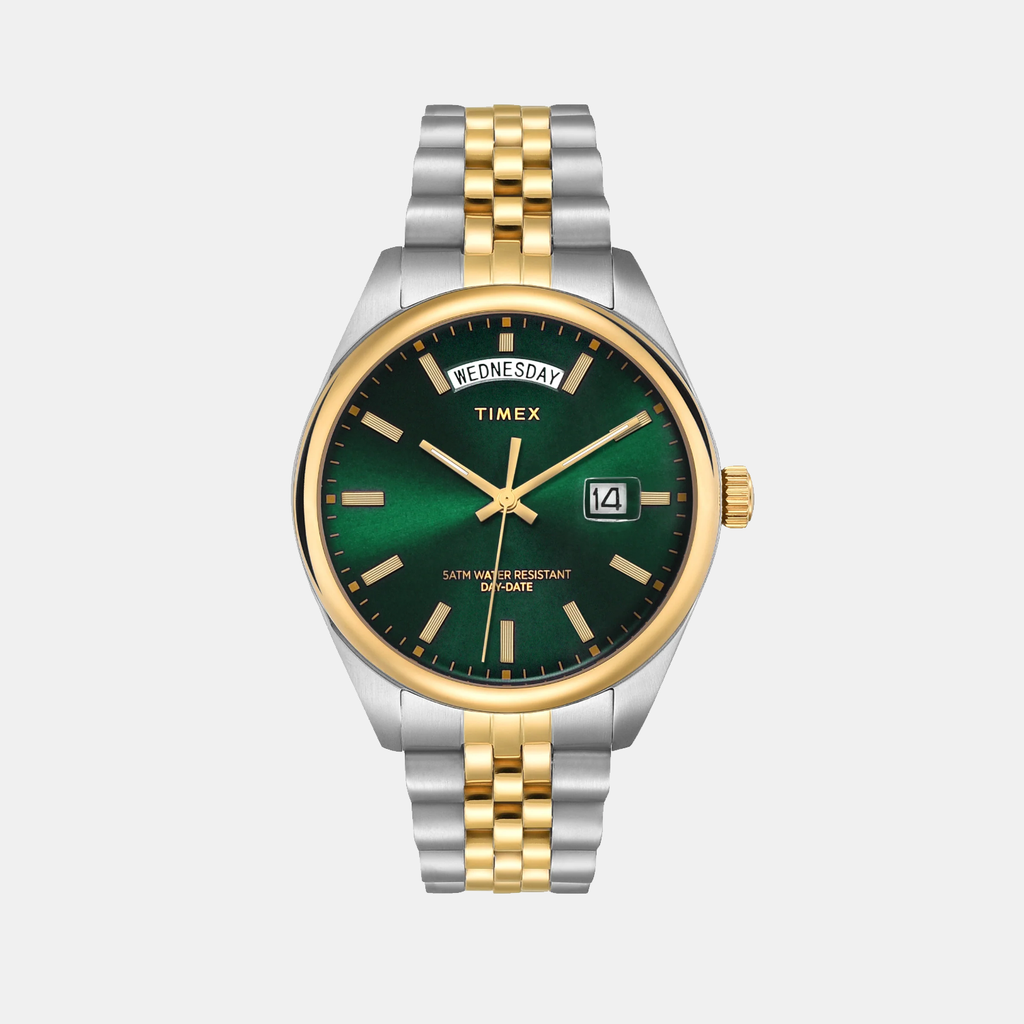 Legacy Men Quartz Green Dial Analog Stainless Steel Watch TWEG27102