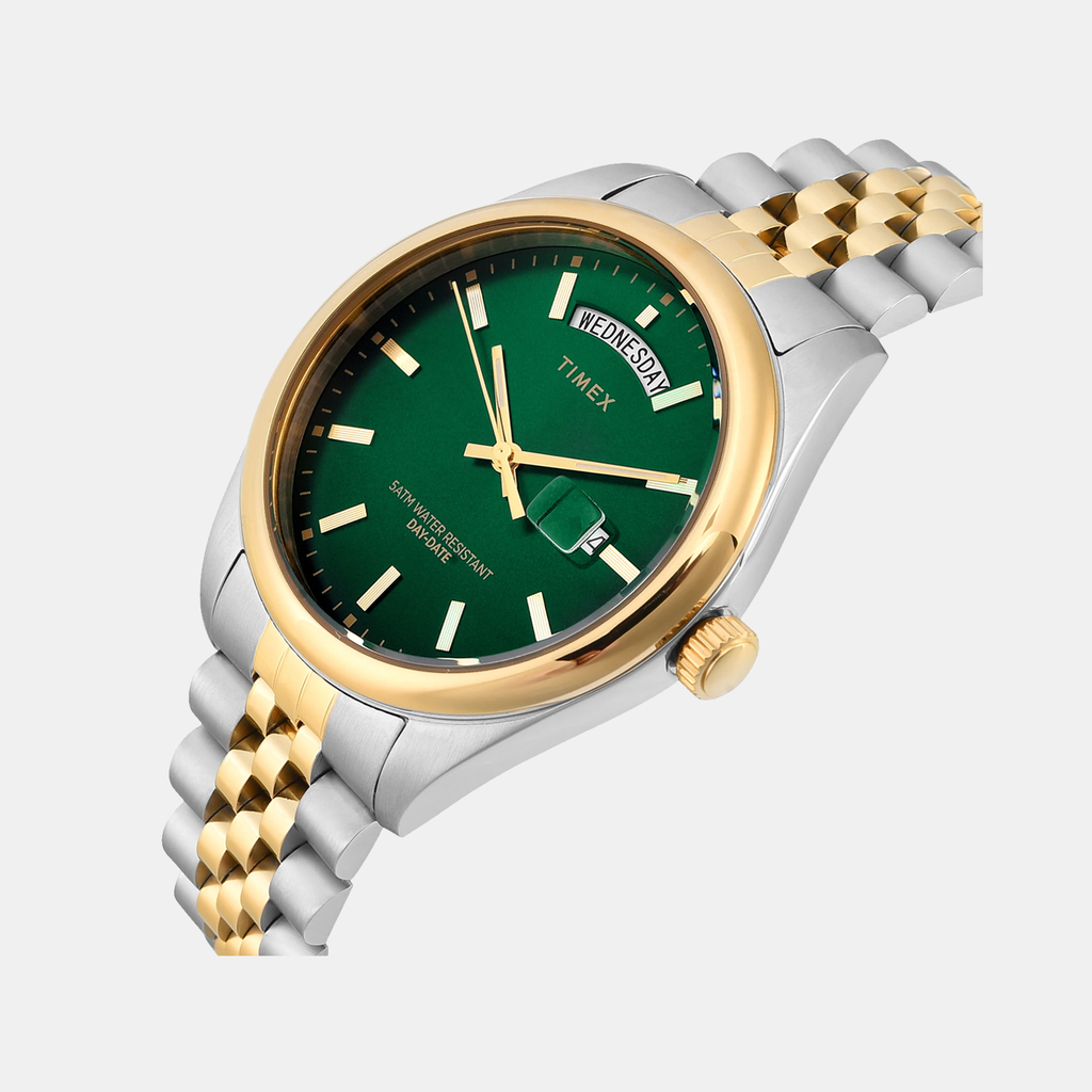 Legacy Men Quartz Green Dial Analog Stainless Steel Watch TWEG27102